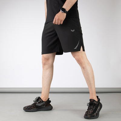 Black Hyper Series Premium Micro Shorts with Reflective Detailing