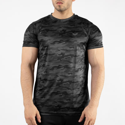Gray Camo Premium Quick Dry T-Shirt