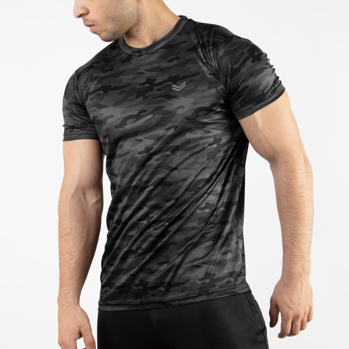 Gray Camo Premium Quick Dry T-Shirt
