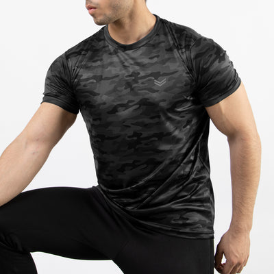 Gray Camo Premium Quick Dry T-Shirt