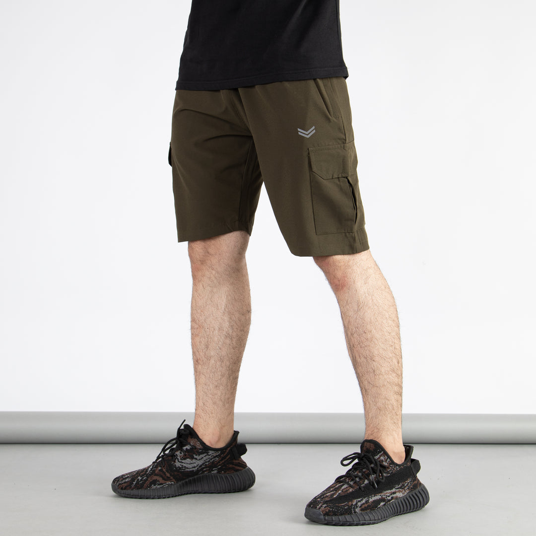 Olive Premium Micro Stretch Cargo Shorts