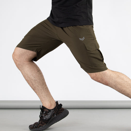 Olive Premium Micro Stretch Cargo Shorts