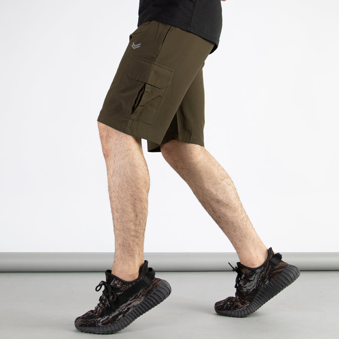 Olive Premium Micro Stretch Cargo Shorts