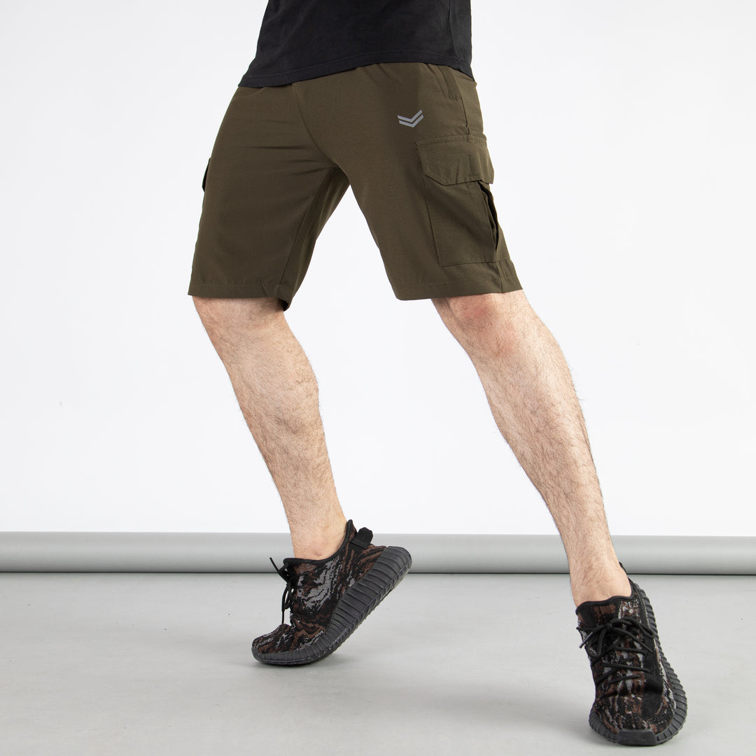Olive Premium Micro Stretch Cargo Shorts