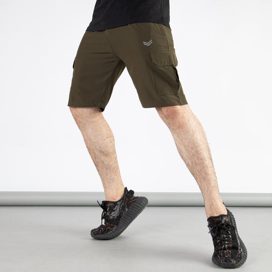 Olive Premium Micro Stretch Cargo Shorts