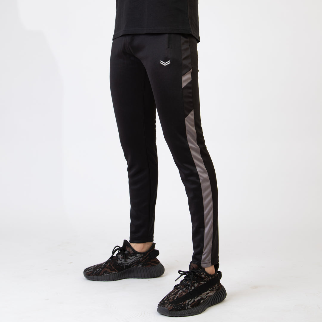 Black Quick Dry Bottoms with Gray & Black Sublimated Panel