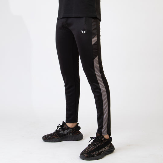 Black Quick Dry Bottoms with Gray & Black Sublimated Panel