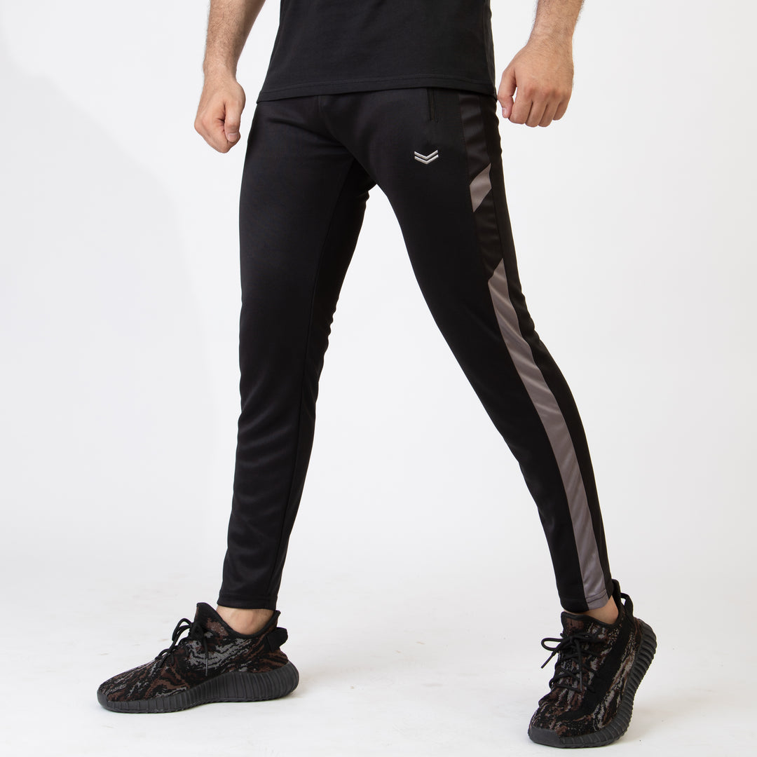 Black Quick Dry Bottoms with Gray & Black Sublimated Panel