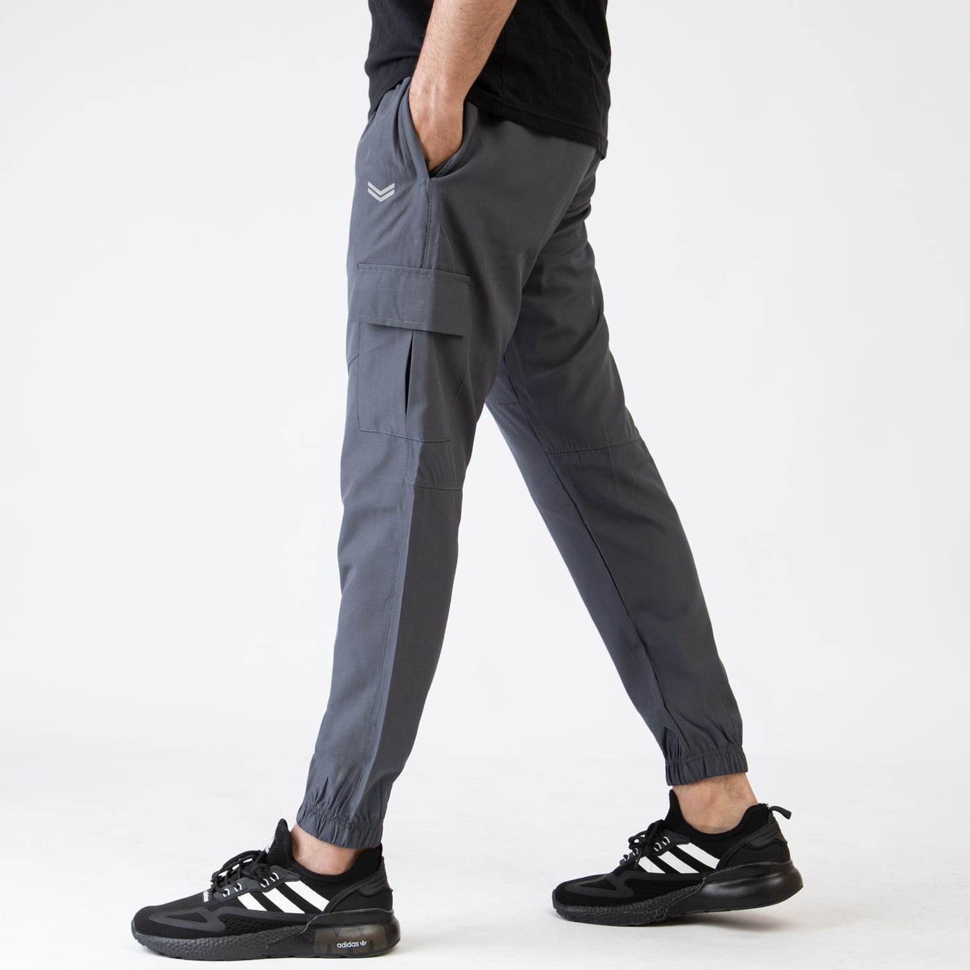 Gray Premium Micro Stretch Cargo Pants