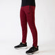Maroon Textured Quick Dry Bottoms with Black Piping