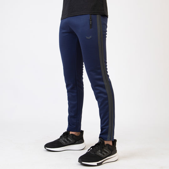 Navy Quick Dry Bottoms with 2 Gray Stripes