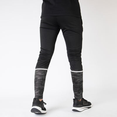 Black Quick Dry Bottoms with Calf Gray Camo Panels
