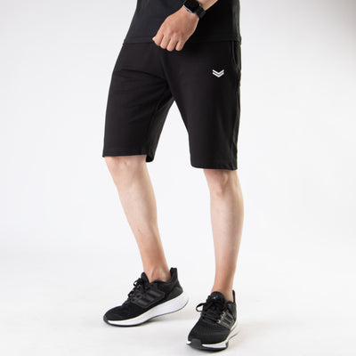 Premium Black Lycra 4-Way Stretch Shorts