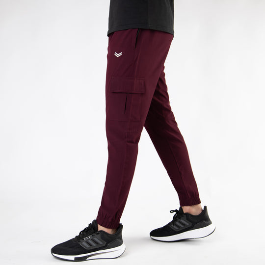 Wine Maroon Premium Micro Stretch Cargo Pants