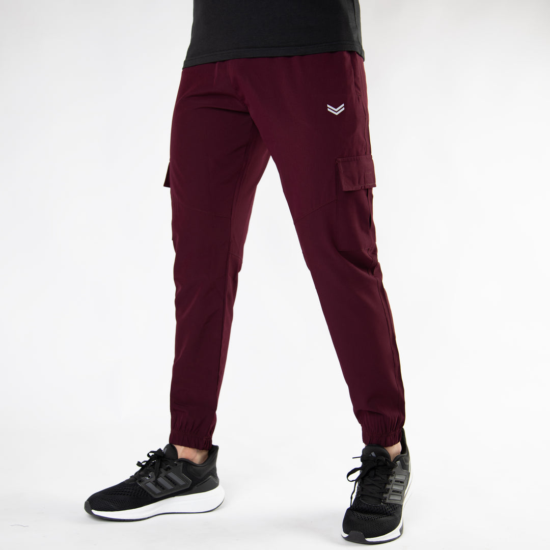 Wine Maroon Premium Micro Stretch Cargo Pants