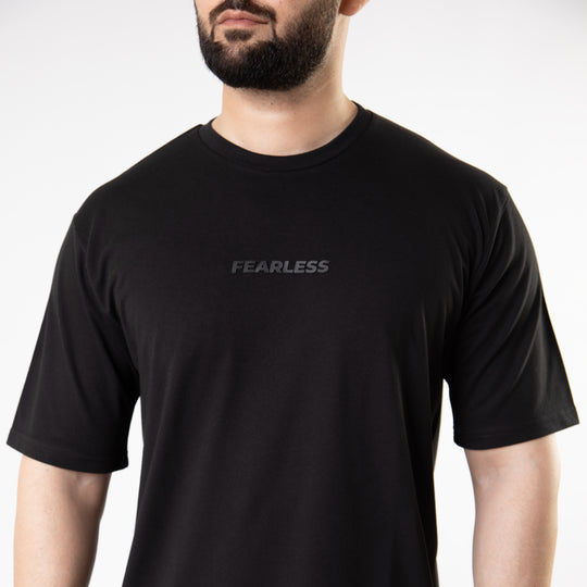 Black Fearless Relaxed Fit T-Shirt