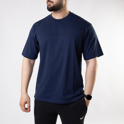 Navy Oversize "Trust The Process" T-Shirt