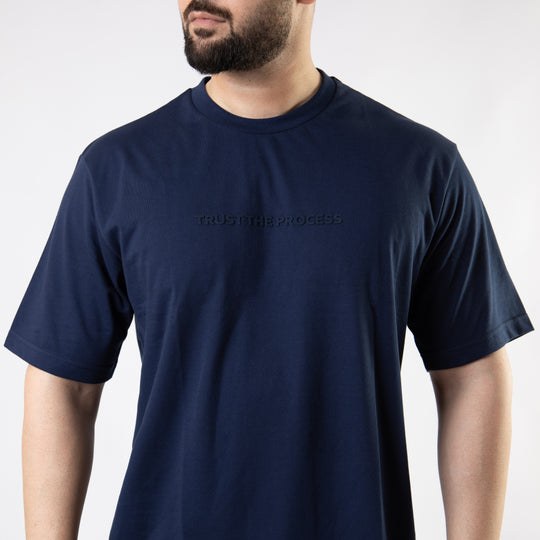 Navy Oversize "Trust The Process" T-Shirt