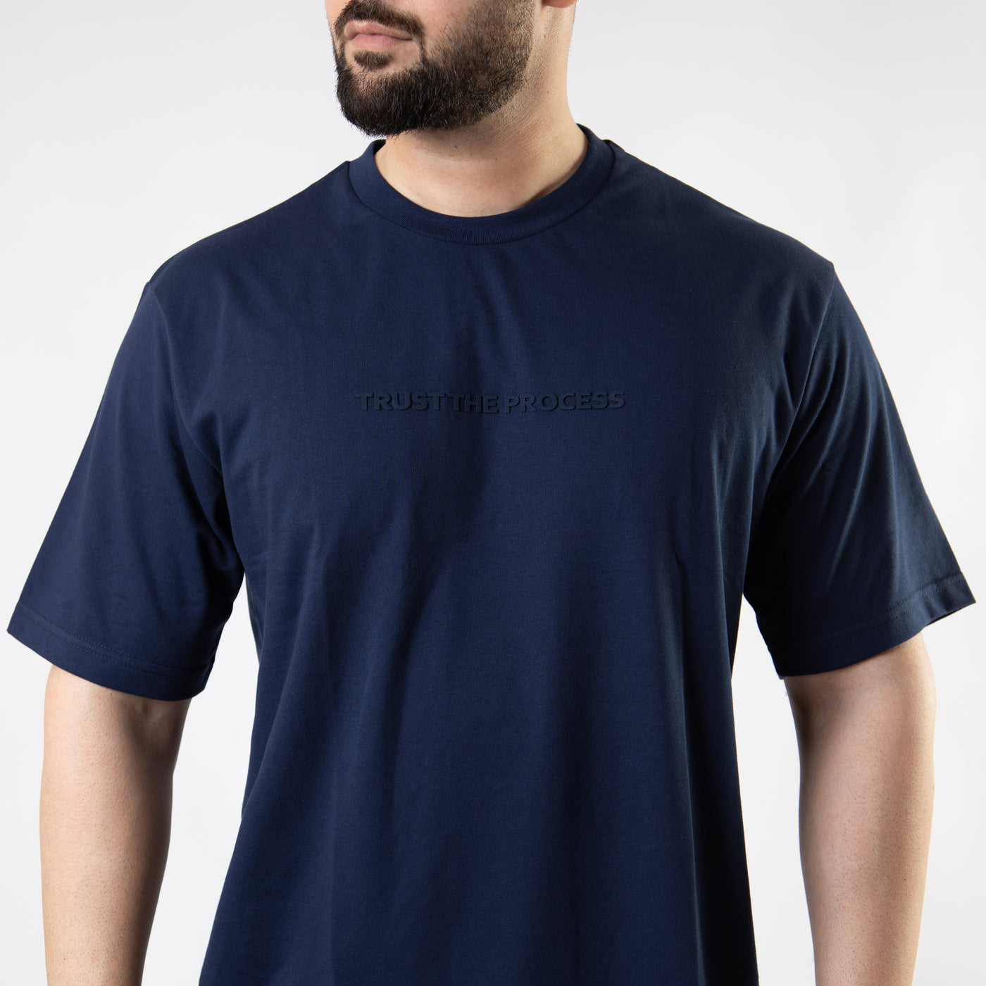 Navy Oversize "Trust The Process" T-Shirt