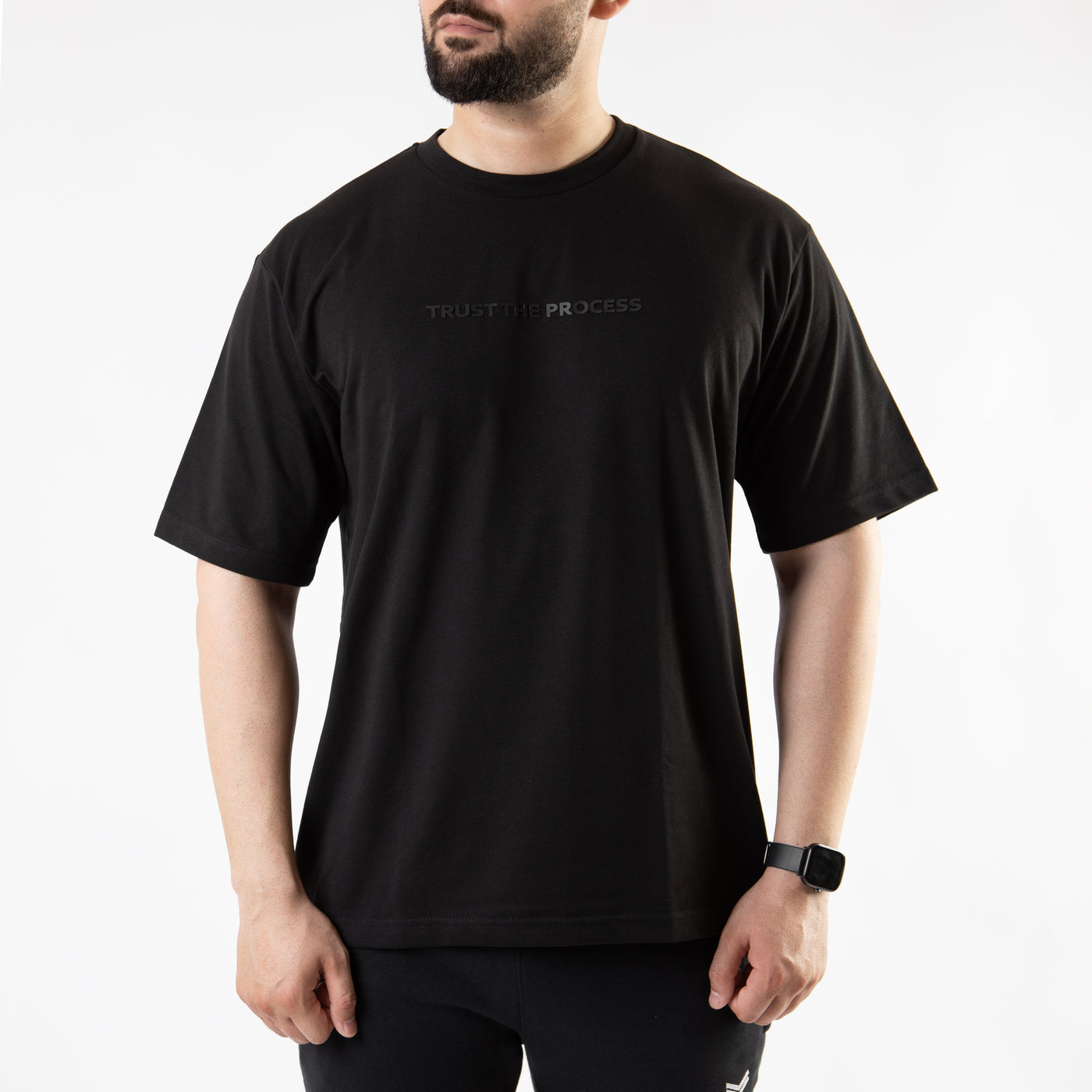 Black Oversize "Trust The Process" T-Shirt