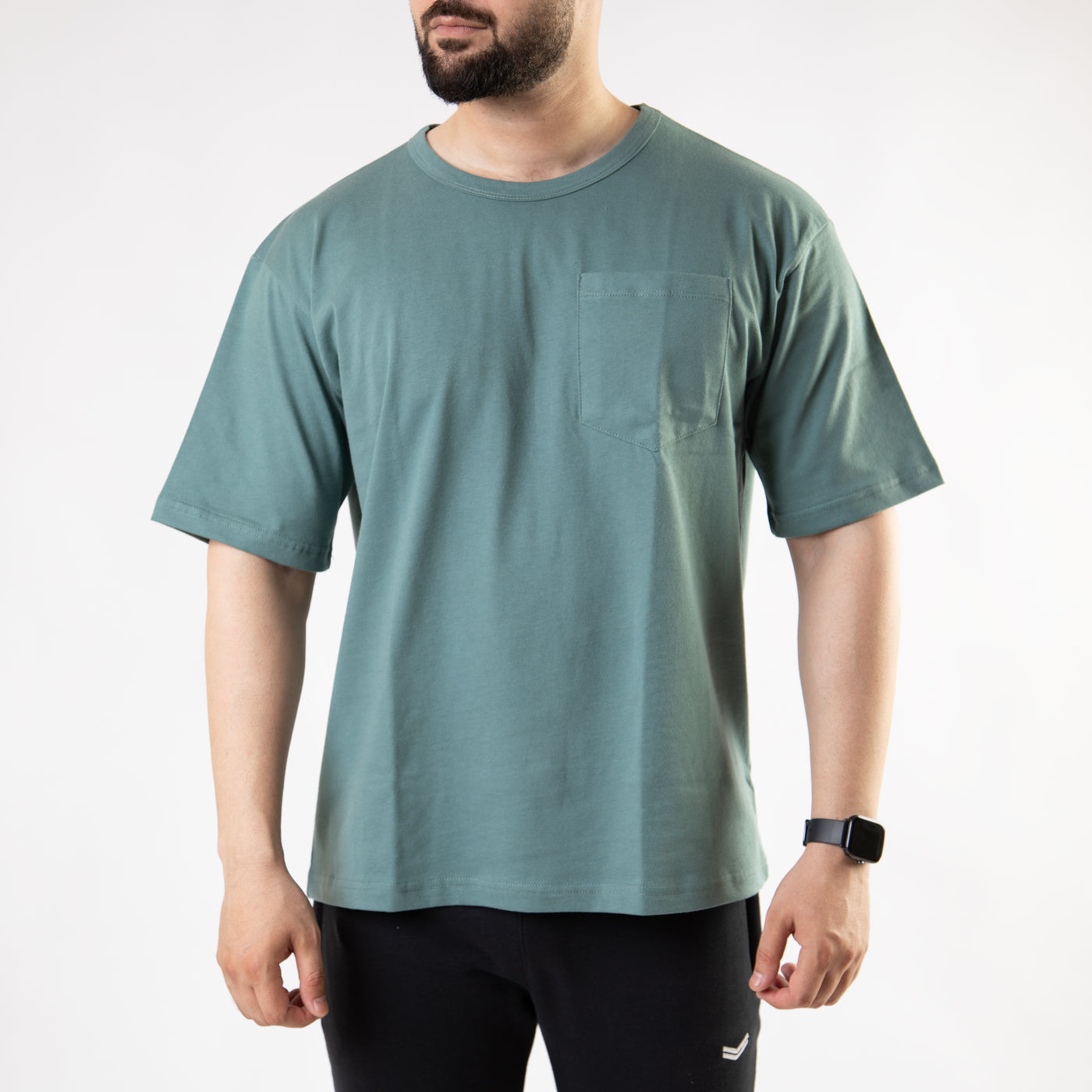 Turquoise Oversize T-Shirt with Pocket