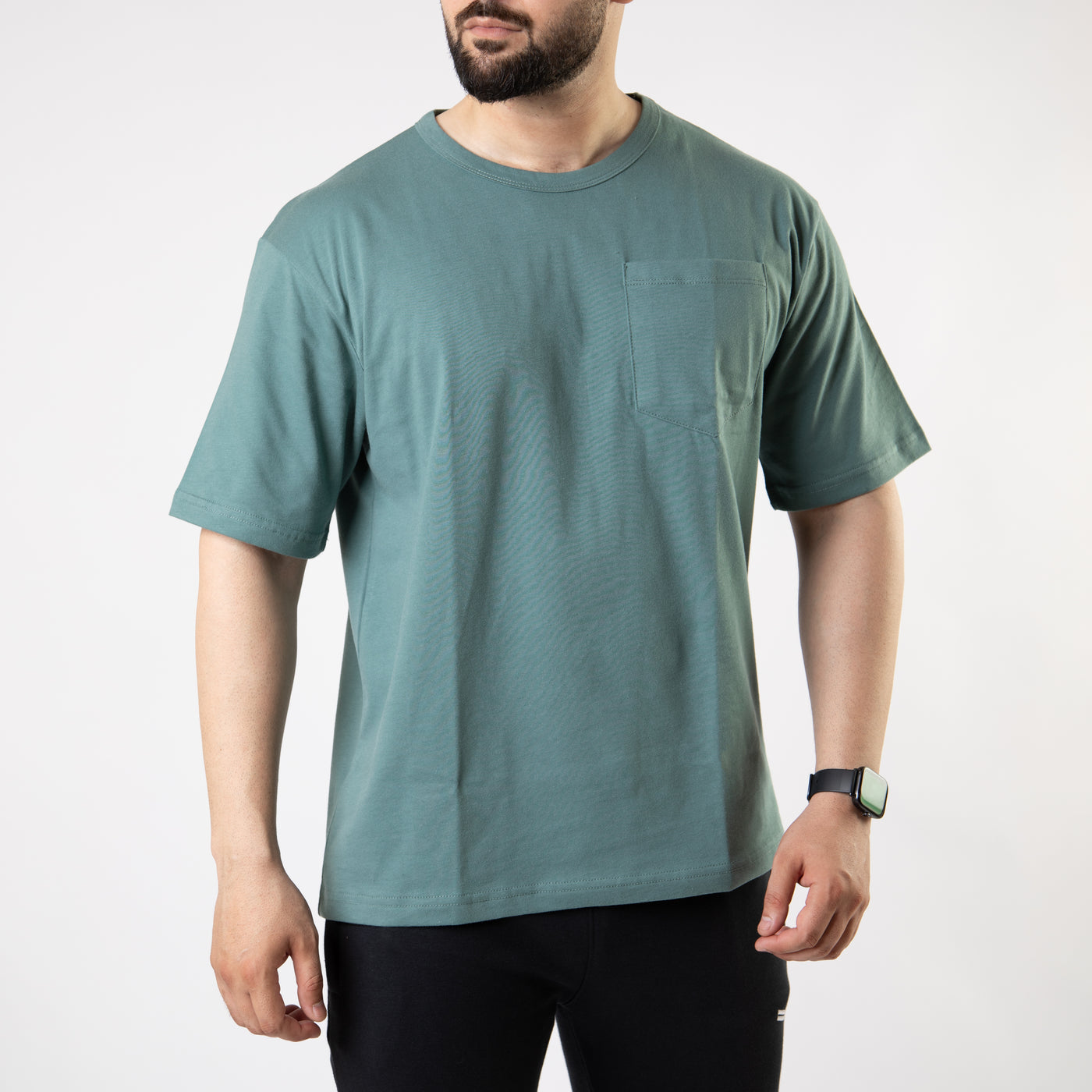 Turquoise Oversize T-Shirt with Pocket