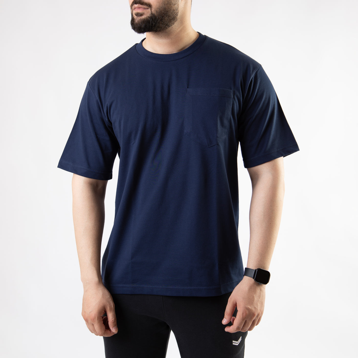 Navy Oversize T-Shirt with Pocket