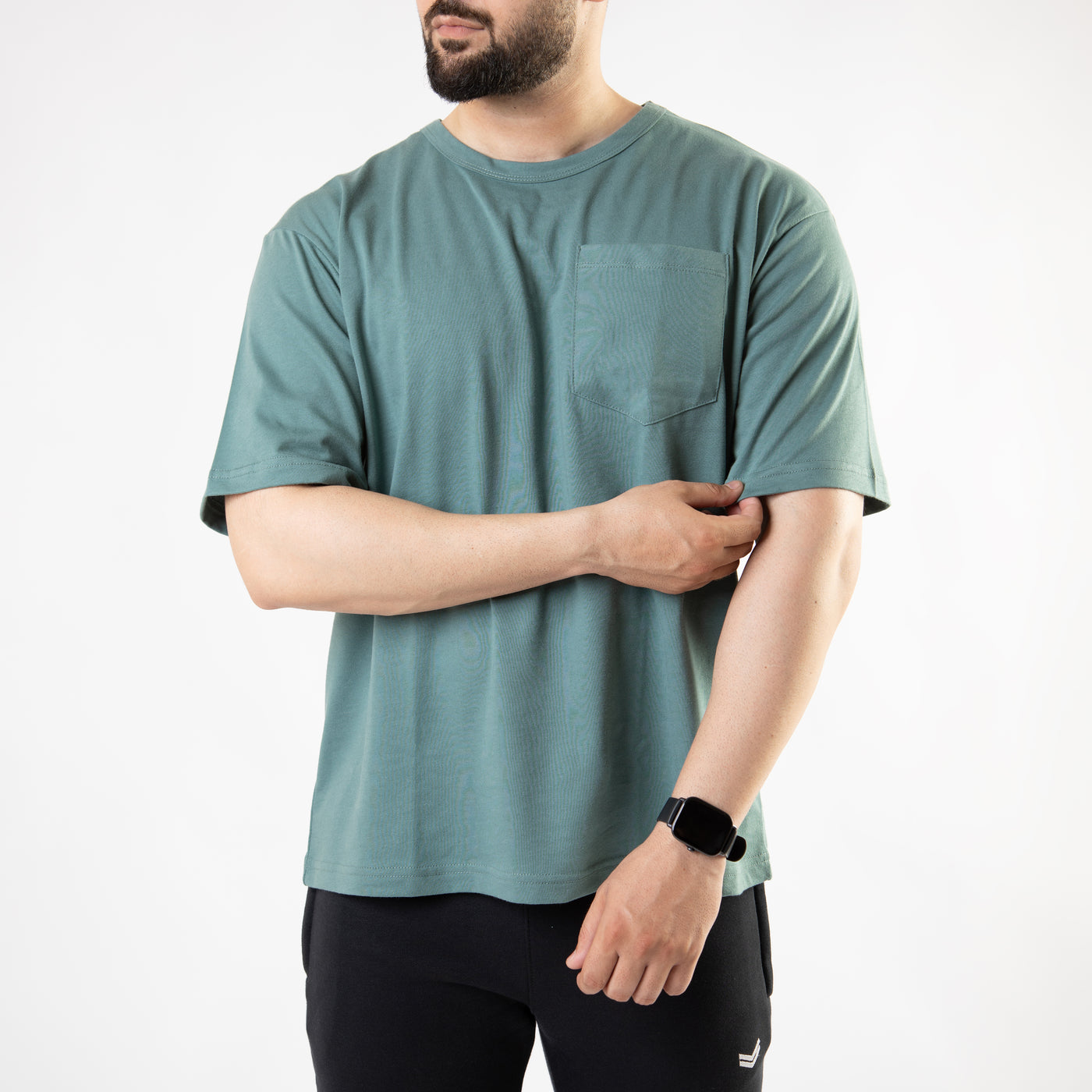 Turquoise Oversize T-Shirt with Pocket