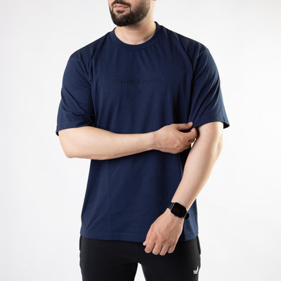 Navy Oversize "Trust The Process" T-Shirt