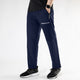 Navy Loose Fit Micro Lycra Terry Trousers with Mesh Mobile Pocket