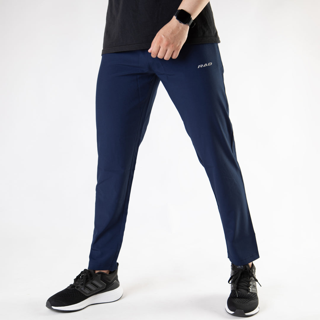 Navy Premium Micro Straight Fit Pants
