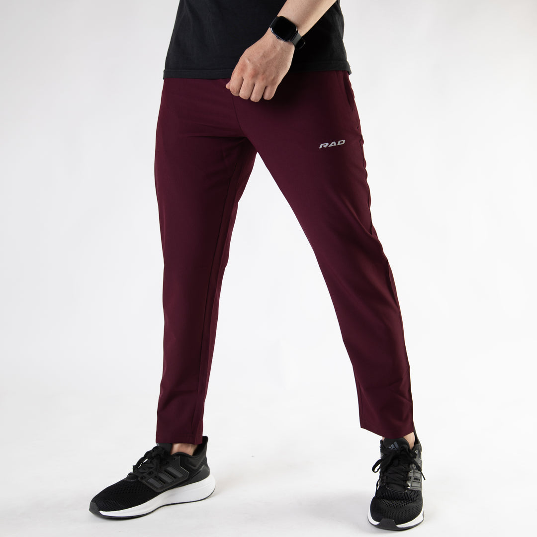 Maroon Premium Micro Straight Fit Pants
