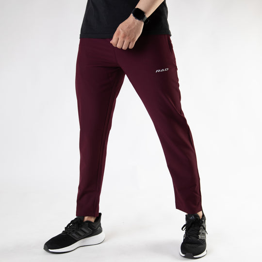 Maroon Premium Micro Straight Fit Pants