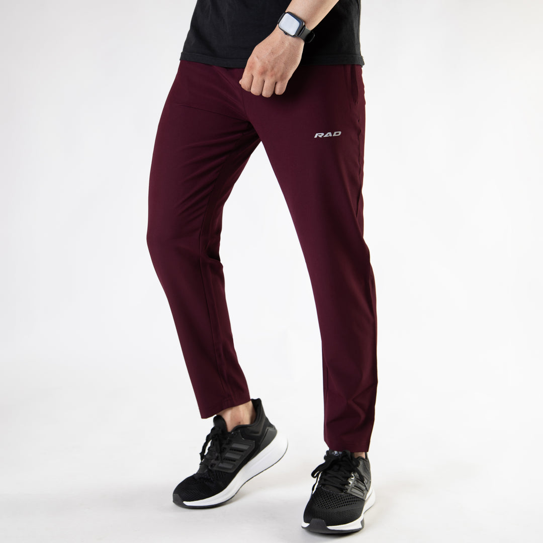 Maroon Premium Micro Straight Fit Pants