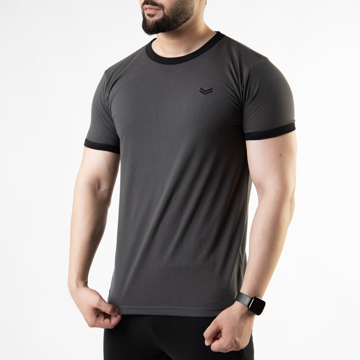 Smoke Gray Ringer T-Shirt