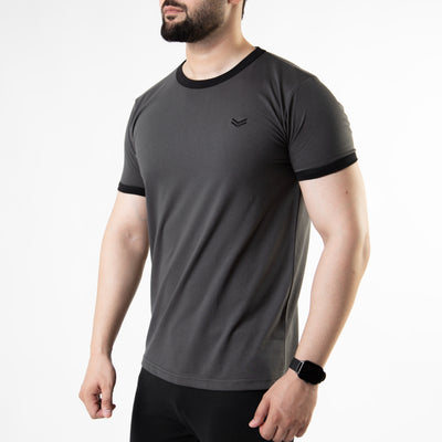 Smoke Gray Ringer T-Shirt