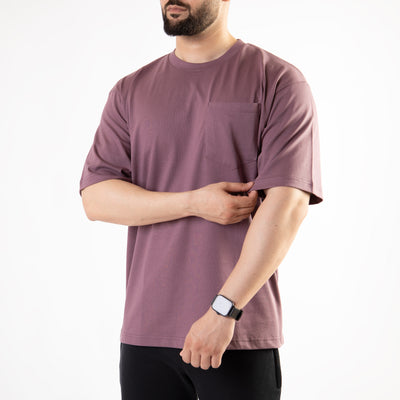 Light Purple Oversize T-Shirt with Pocket