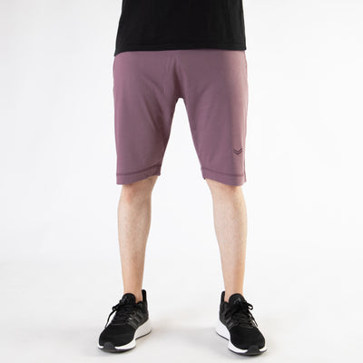 Light Purple Cotton Shorts with Contrast Detailing