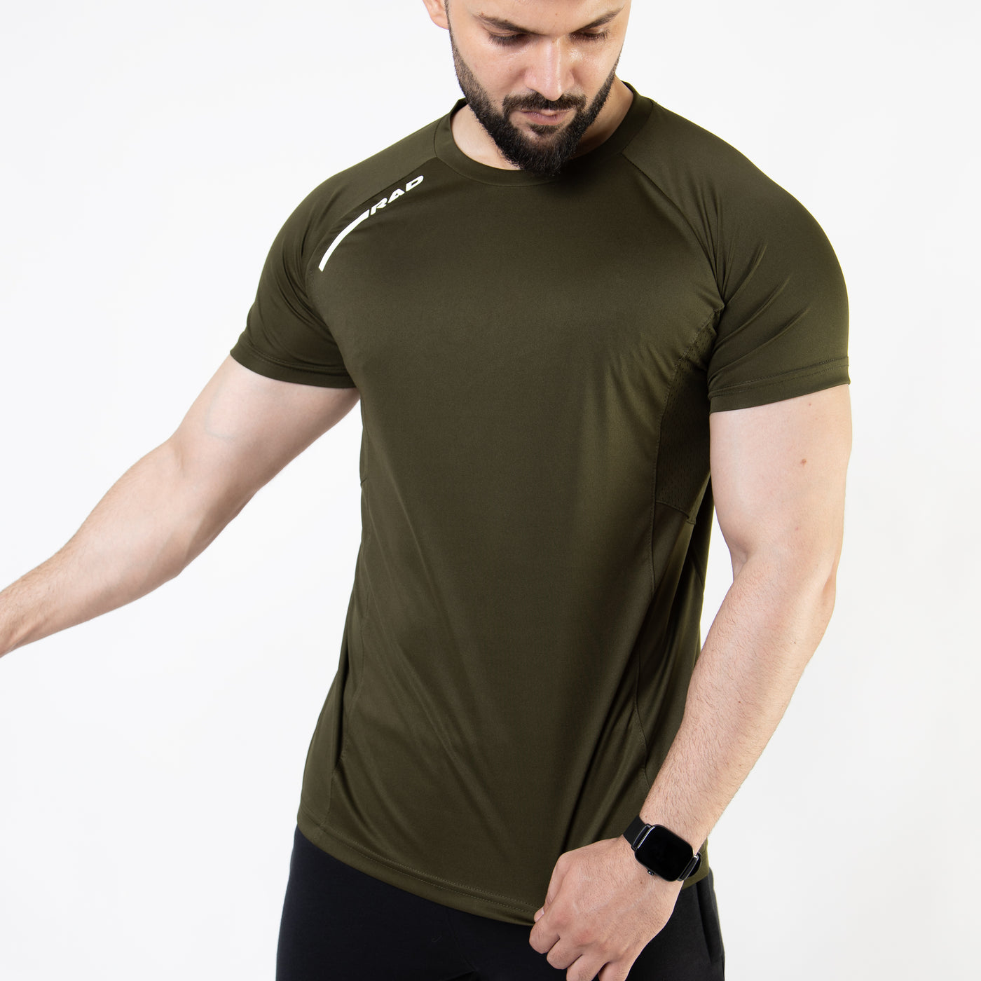 Olive Air-O Series T-Shirt with Ventilated Mesh Panels