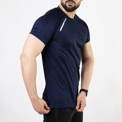 Navy Air-O Series T-Shirt with Ventilated Mesh Panels