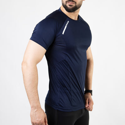 Navy Air-O Series T-Shirt with Ventilated Mesh Panels