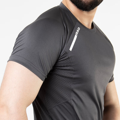 Smoke Gray Air-O Series T-Shirt with Ventilated Mesh Panels