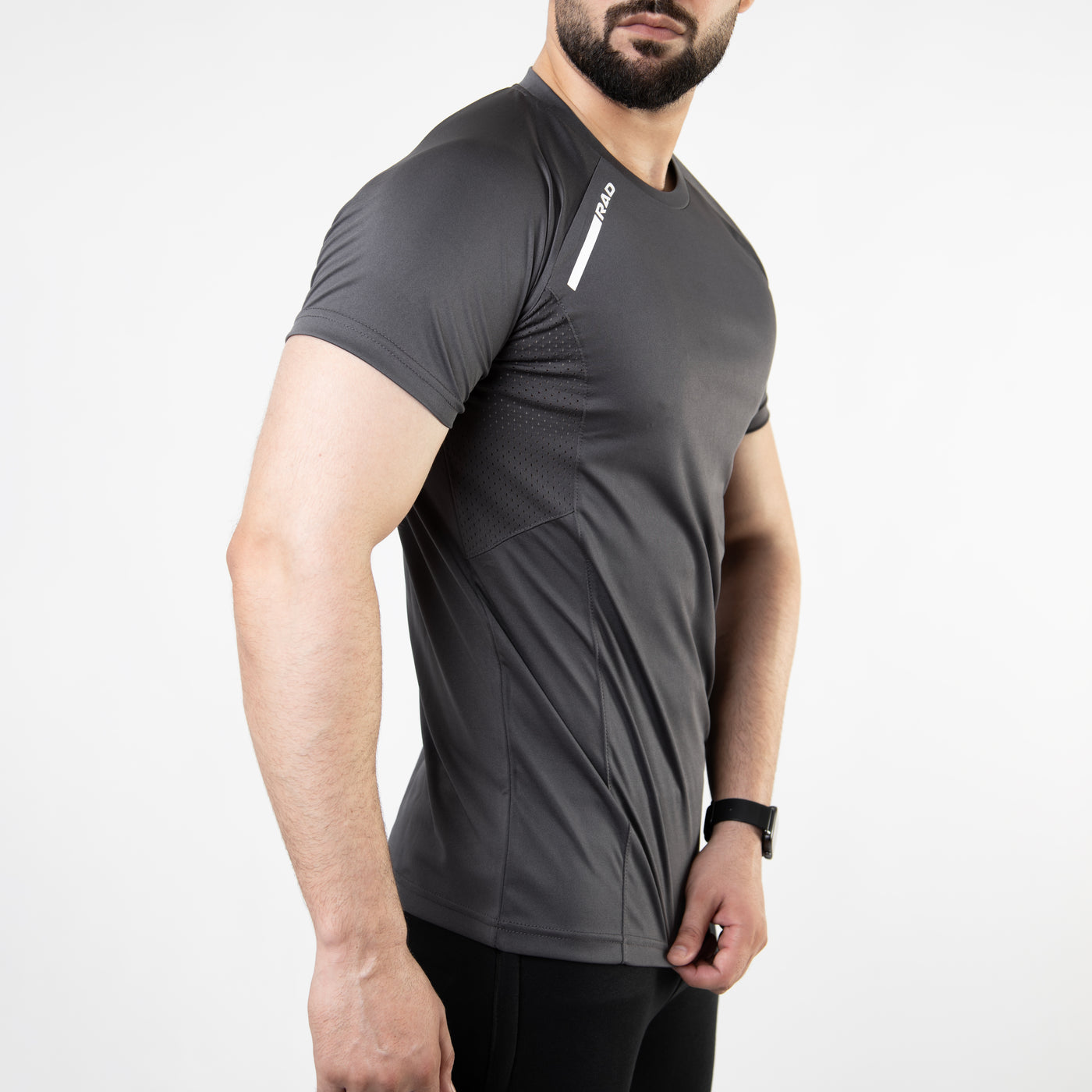 Smoke Gray Air-O Series T-Shirt with Ventilated Mesh Panels