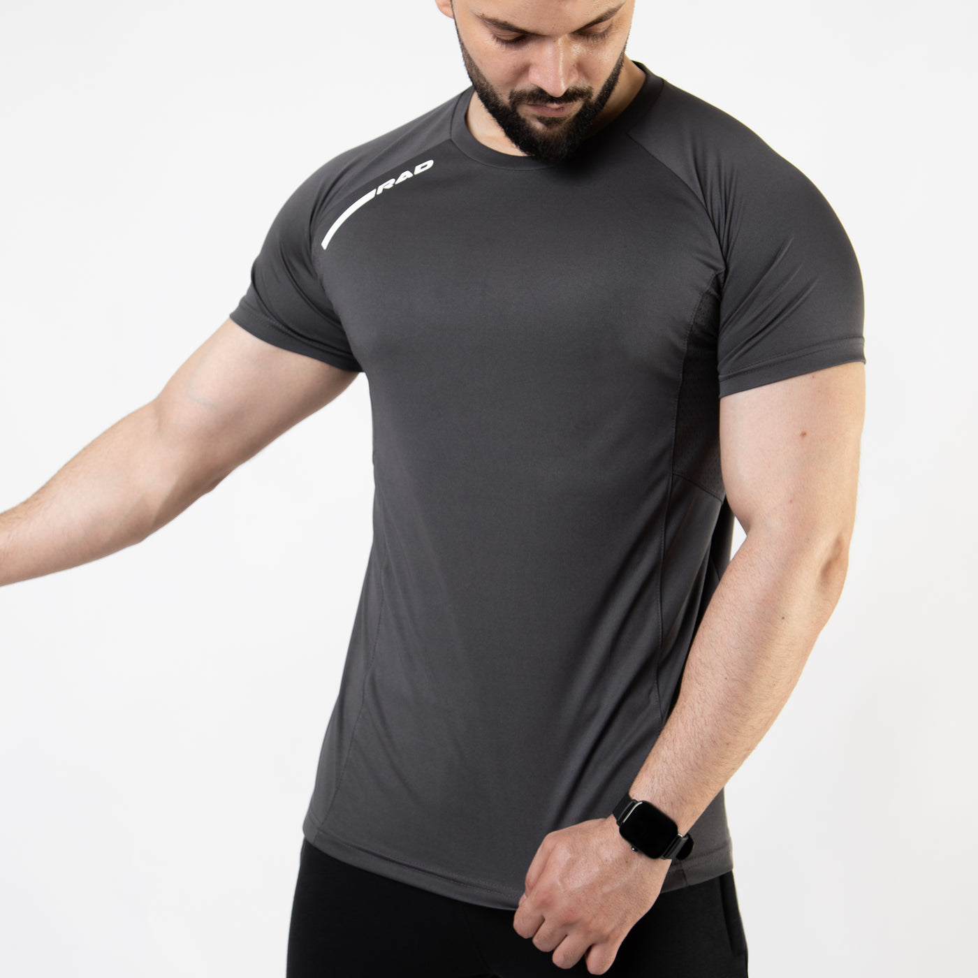 Smoke Gray Air-O Series T-Shirt with Ventilated Mesh Panels