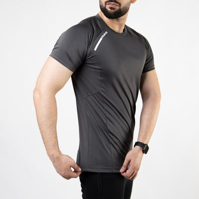 Smoke Gray Air-O Series T-Shirt with Ventilated Mesh Panels