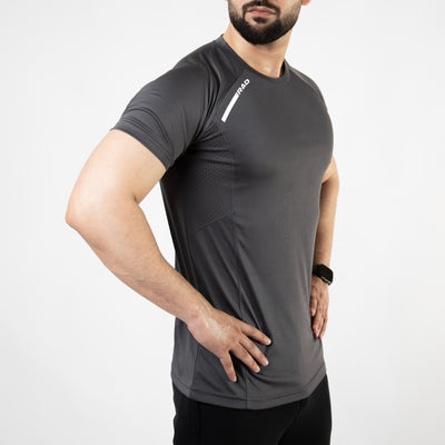 Smoke Gray Air-O Series T-Shirt with Ventilated Mesh Panels