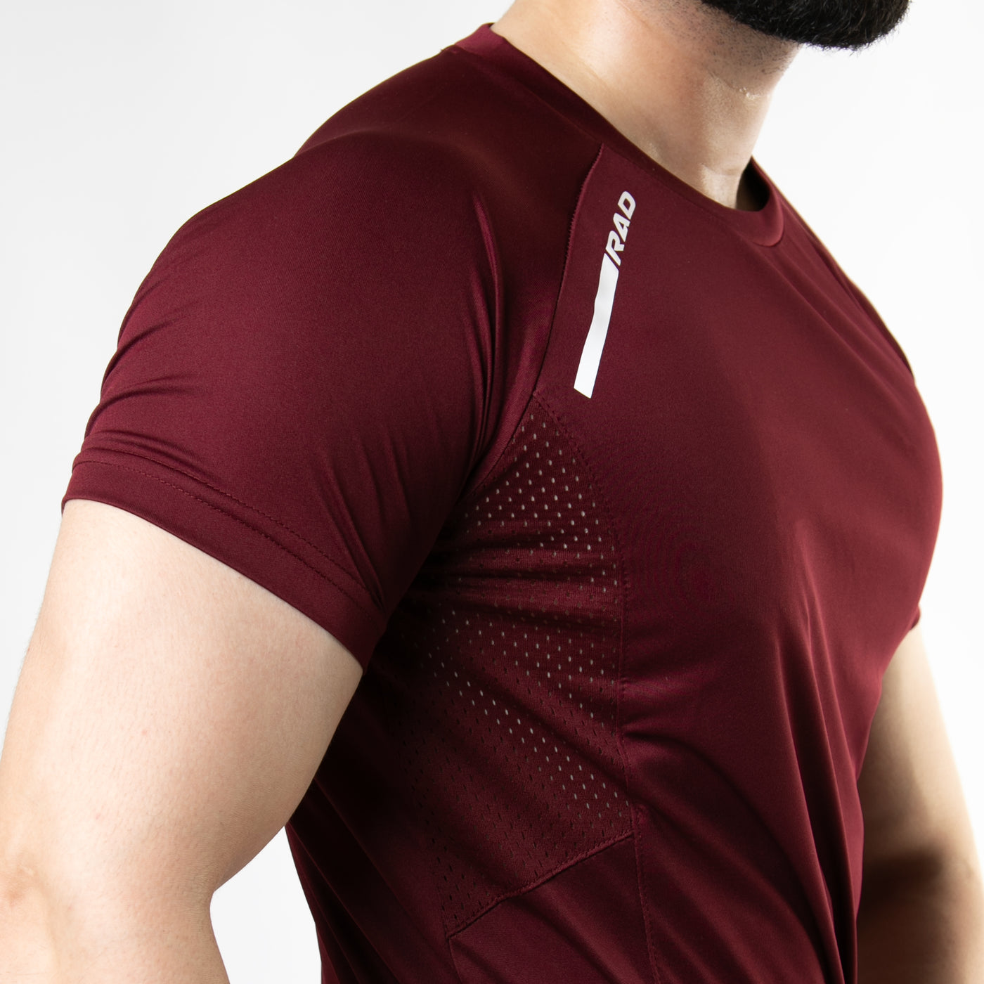 Maroon Air-O Series T-Shirt with Ventilated Mesh Panels