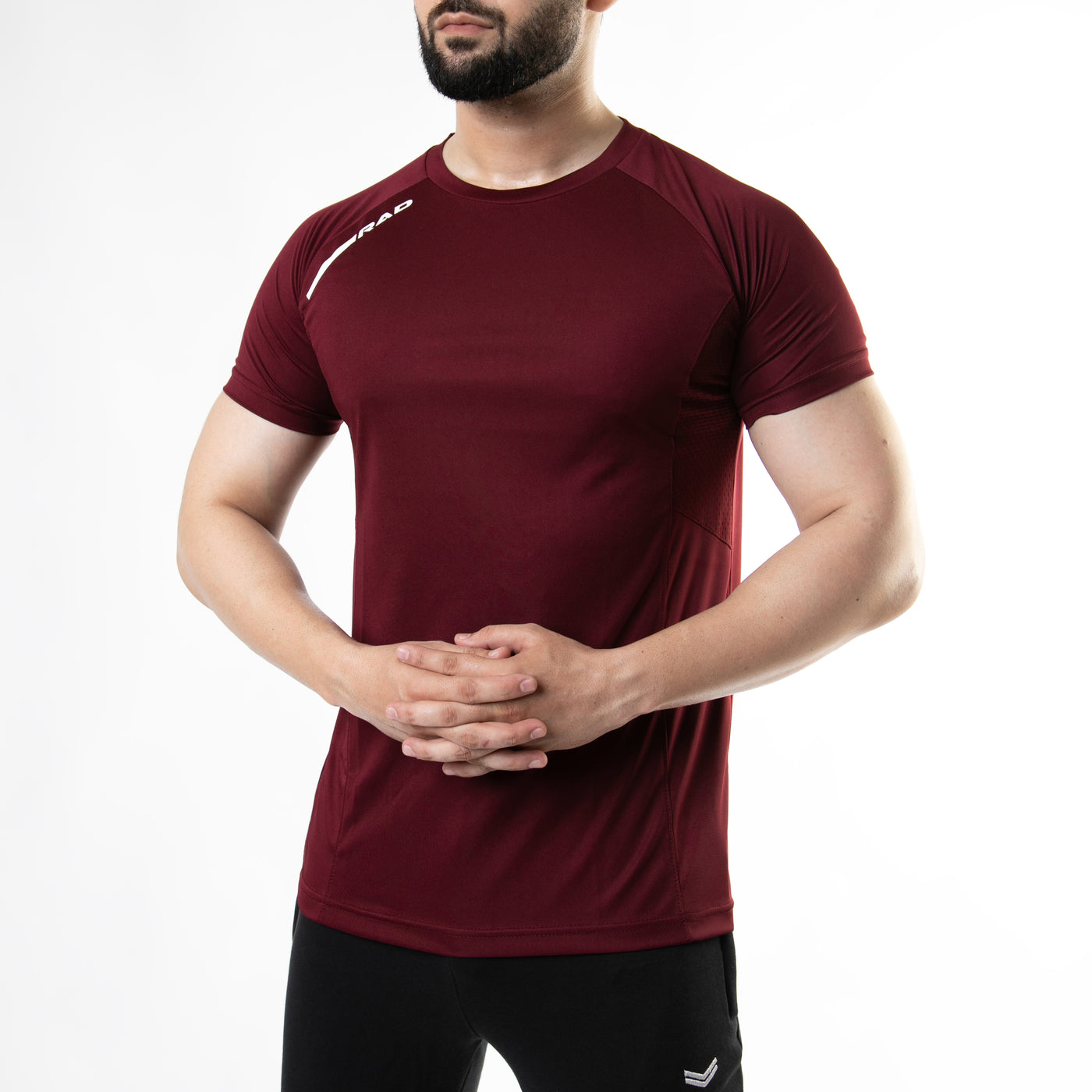 Maroon Air-O Series T-Shirt with Ventilated Mesh Panels