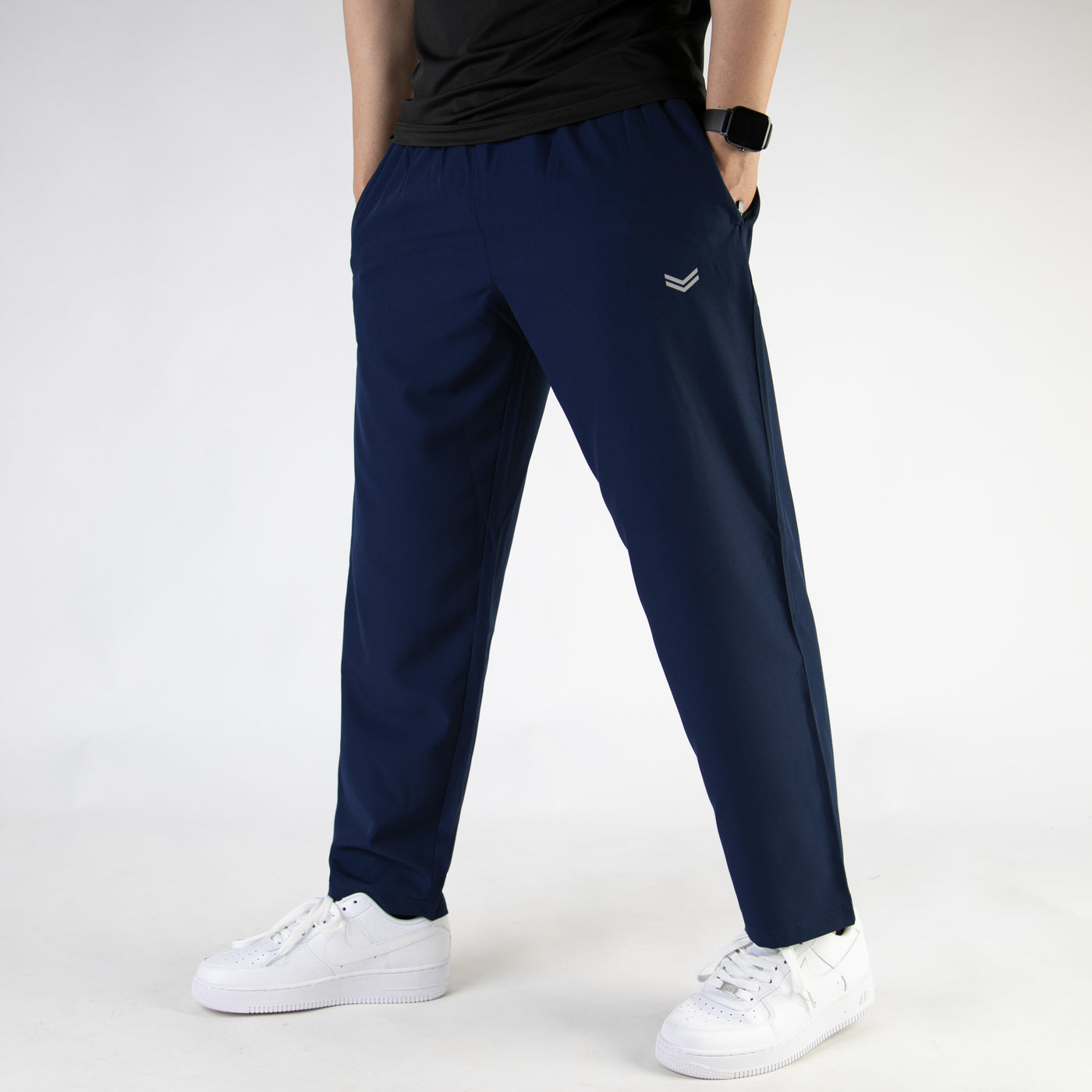 Navy Premium Micro Relaxed Fit Trousers