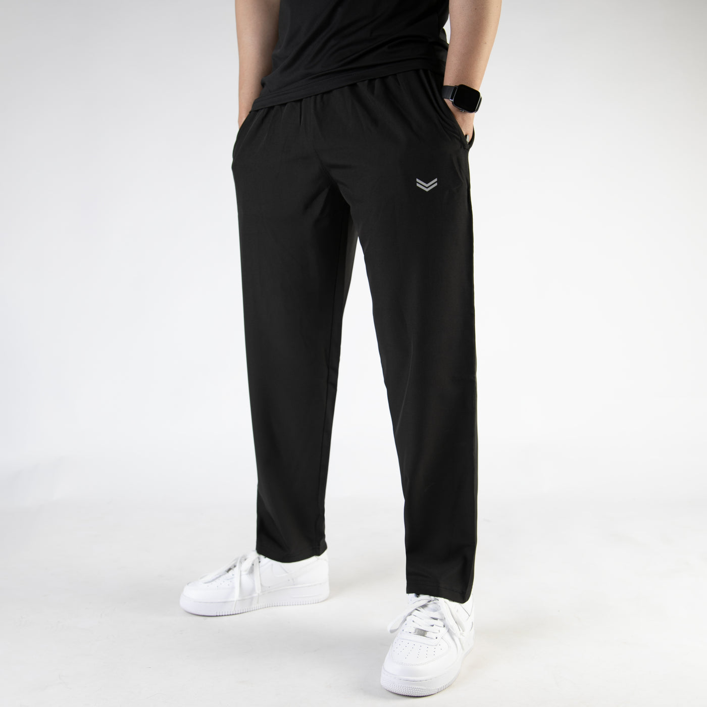 Black Premium Micro Relaxed Fit Trousers